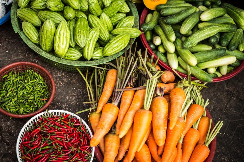 Photo of vegetables at the market. 