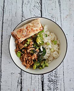 Takeout inspired chicken and rice bowls.