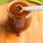 a jar of homemade teriyaki sauce.