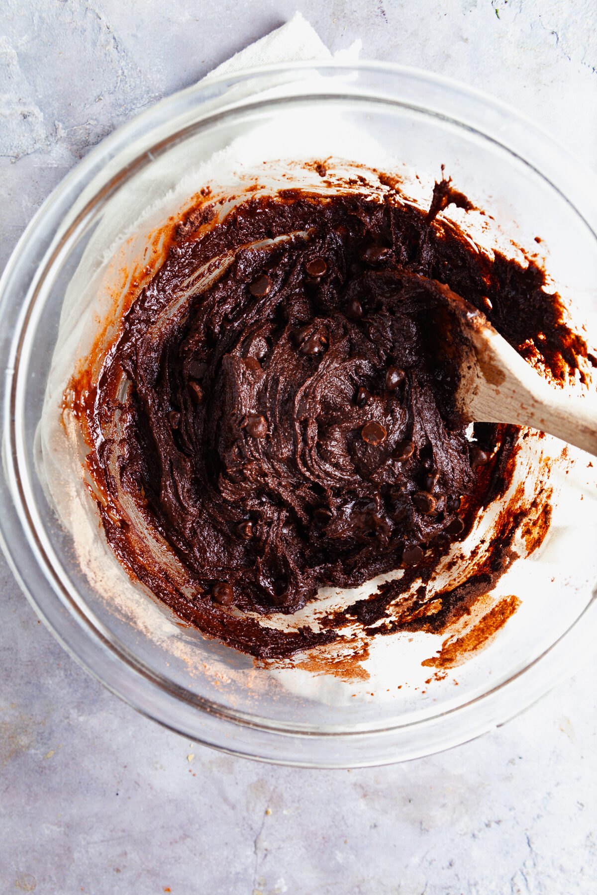 The batter should be thick and glossy. 