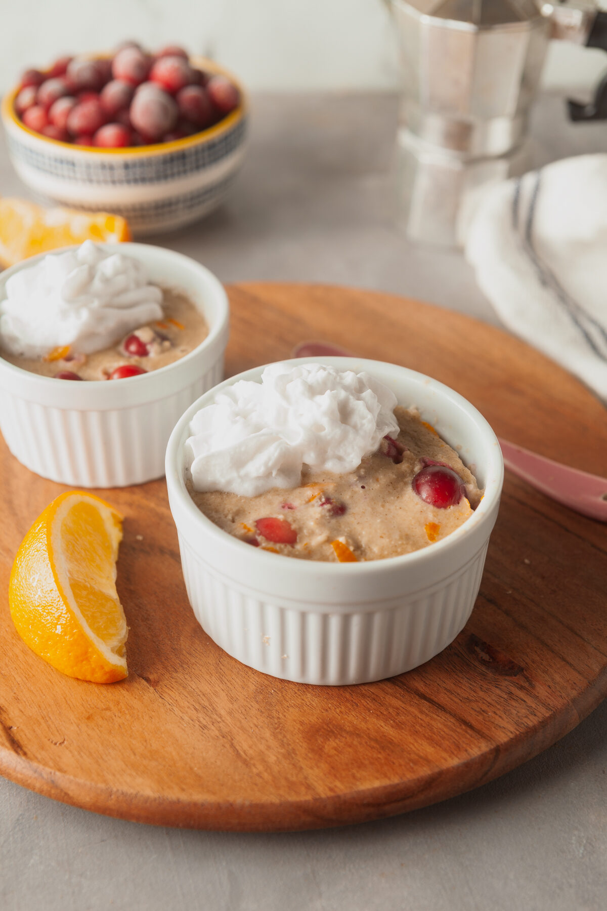 cranberry baked oats for one.