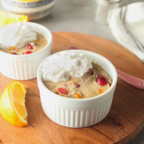 cranberry baked oats for one.