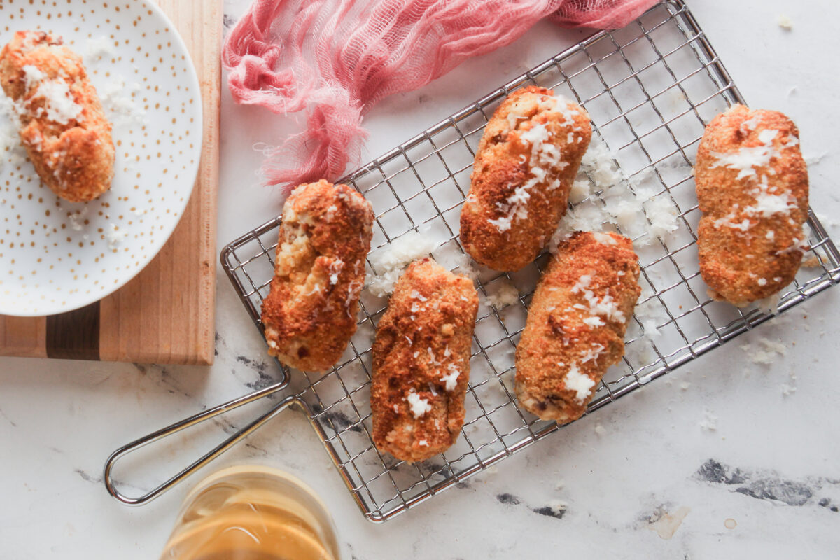 air fryer croquettes landscape image. 