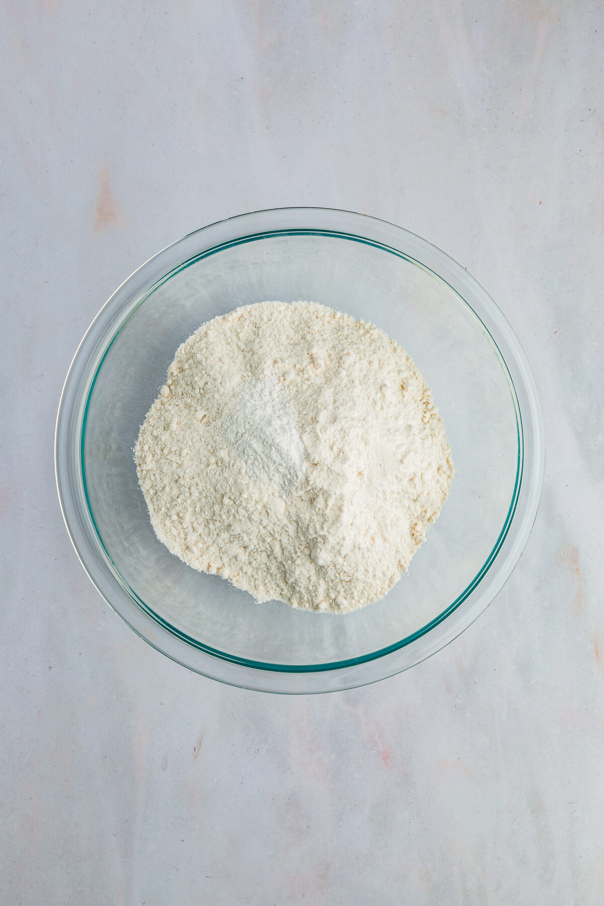 Dry cake mix in a bowl.