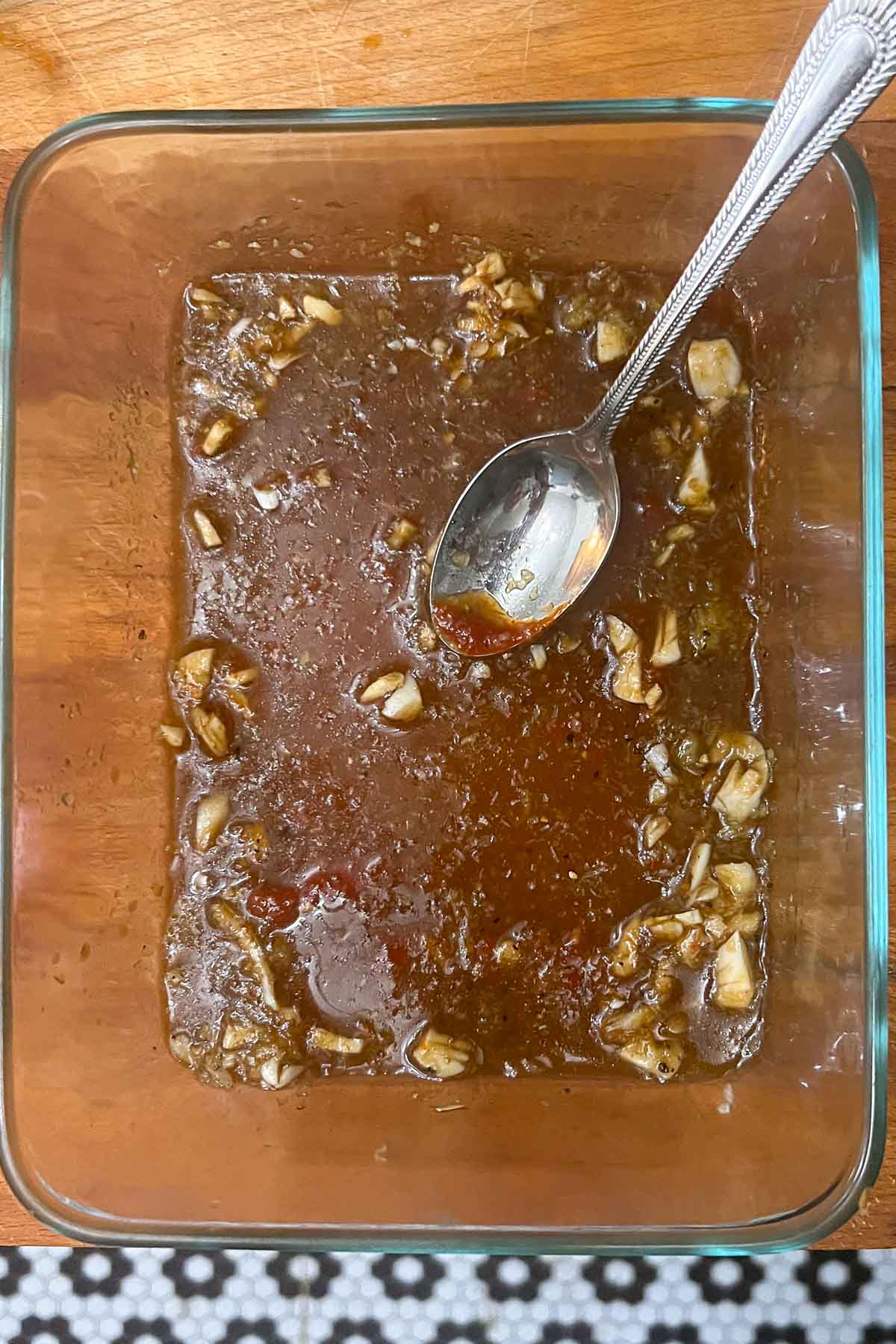 Making the lemongrass marinade for Vietnamese inspired lamb chops.