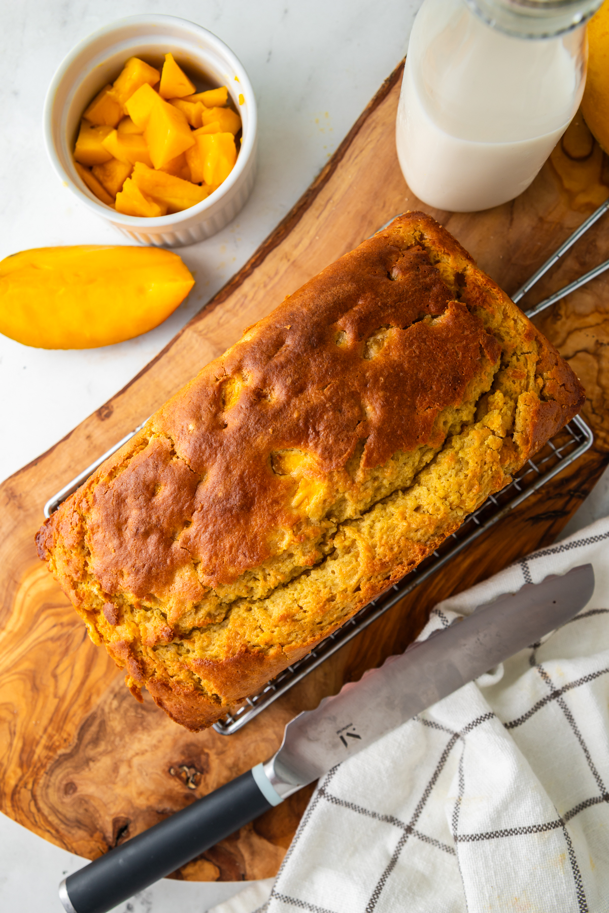 Mango quick bread. 
